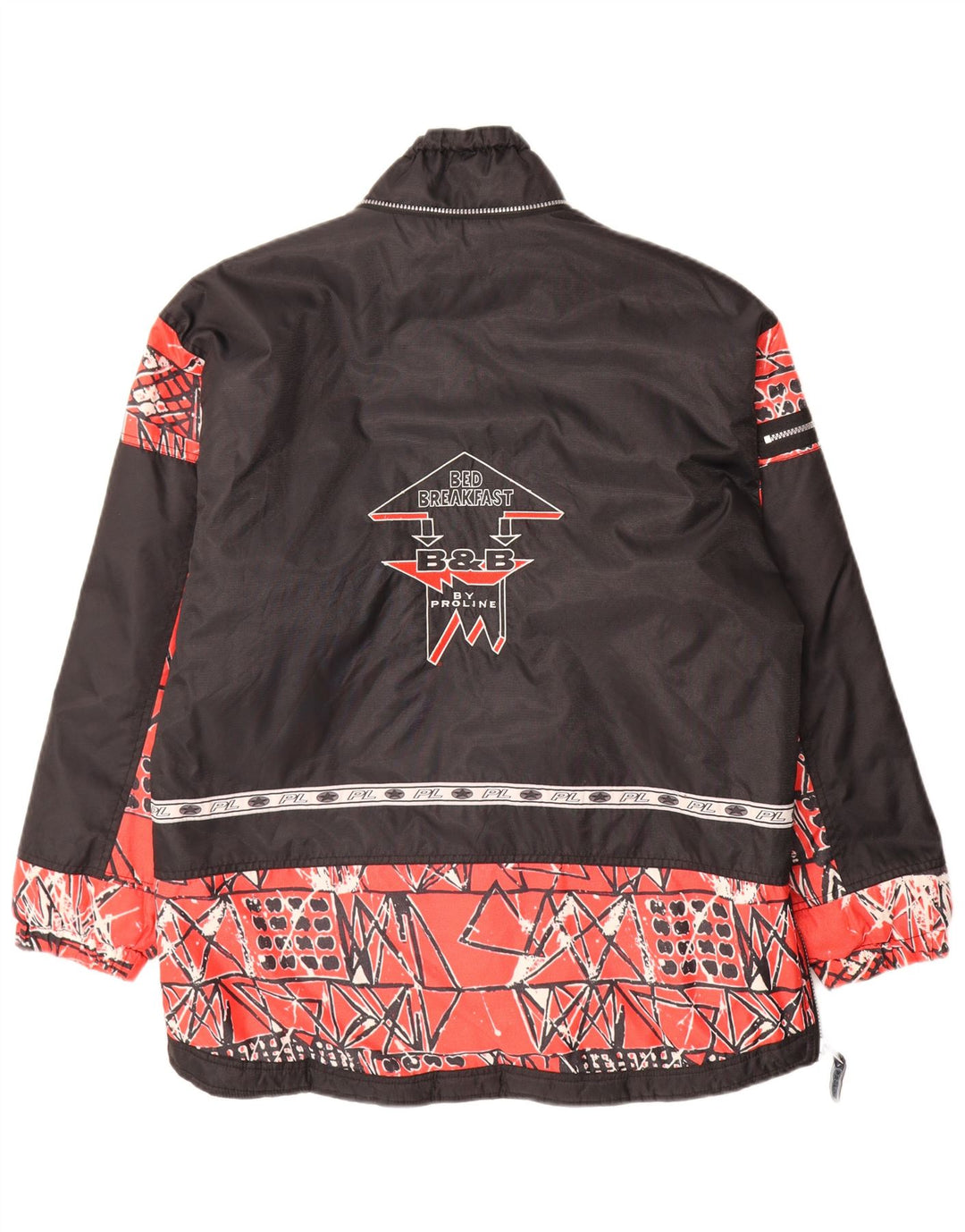 Proline Mens Graphic Anorak Jacke UK 40 Großes rotes geometrisches Polyamid