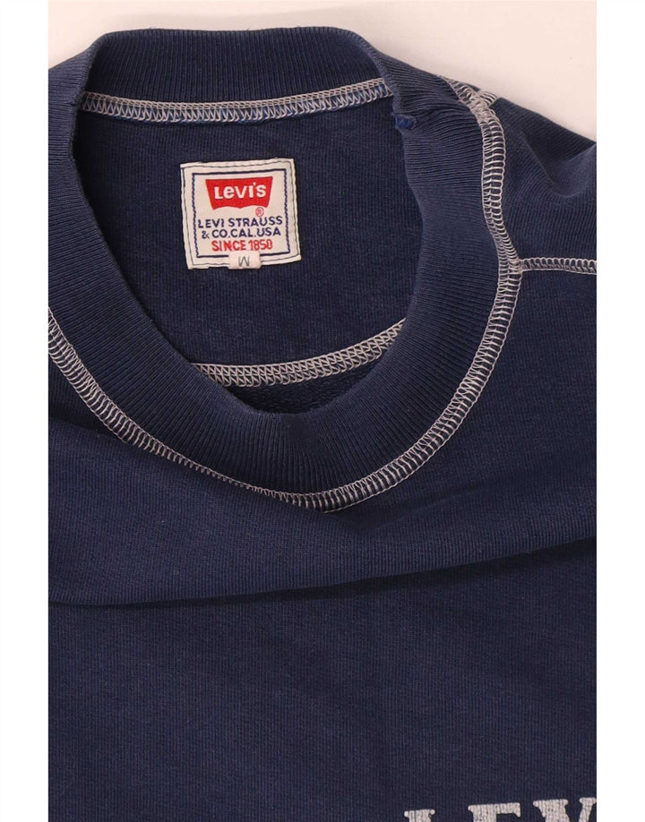 Levi's Herren-Oberteil, langärmelig, mittelgroß, marineblau, Colourblock-Baumwolle