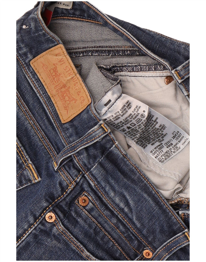Levi's Damen 470 Straight Jeans W28 L34 Blaue Baumwolle