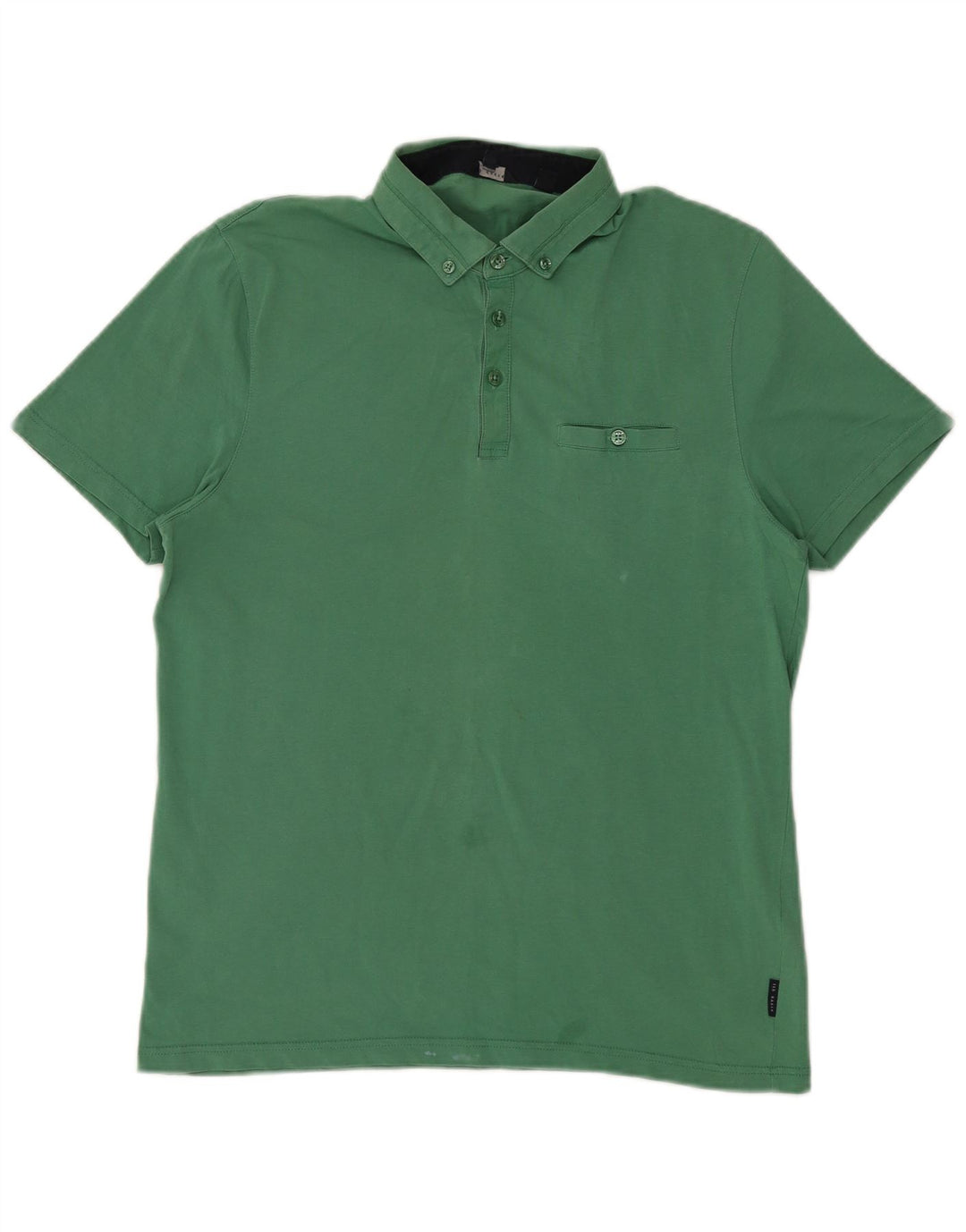 Ted Baker Herren-Poloshirt, Größe 4, groß, grüne Baumwolle