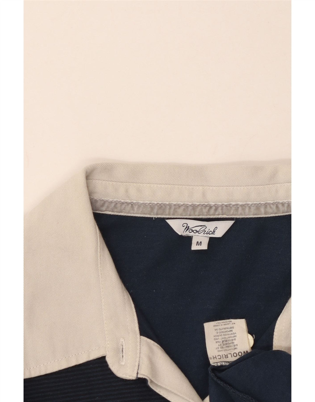 Woolrich Rugby-Poloshirt mit Grafik für Damen, UK 12, mittelmarineblau, Baumwolle