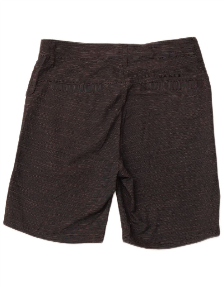 Oakley Herren Regular Fit Chino Shorts W30 Mittelgrau Nadelstreifen Sport