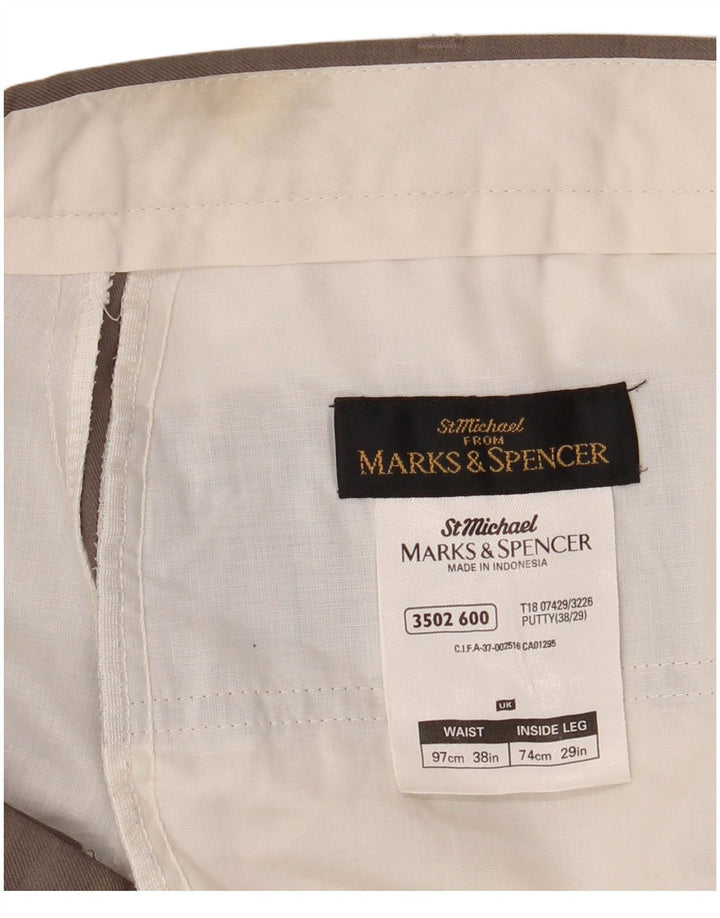 Marks & Spencer Herren St. Michael Pegged Freizeithose W38 L29 Braun