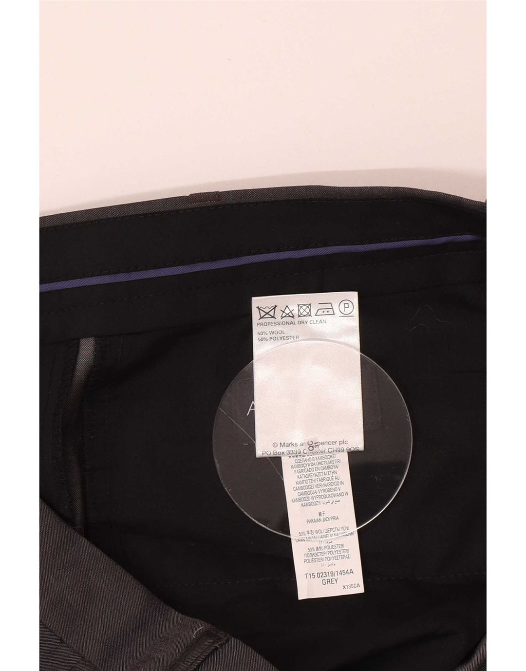 Marks & Spencer Herren Autograph Gerade Anzughose W36 L31 Graue Wolle