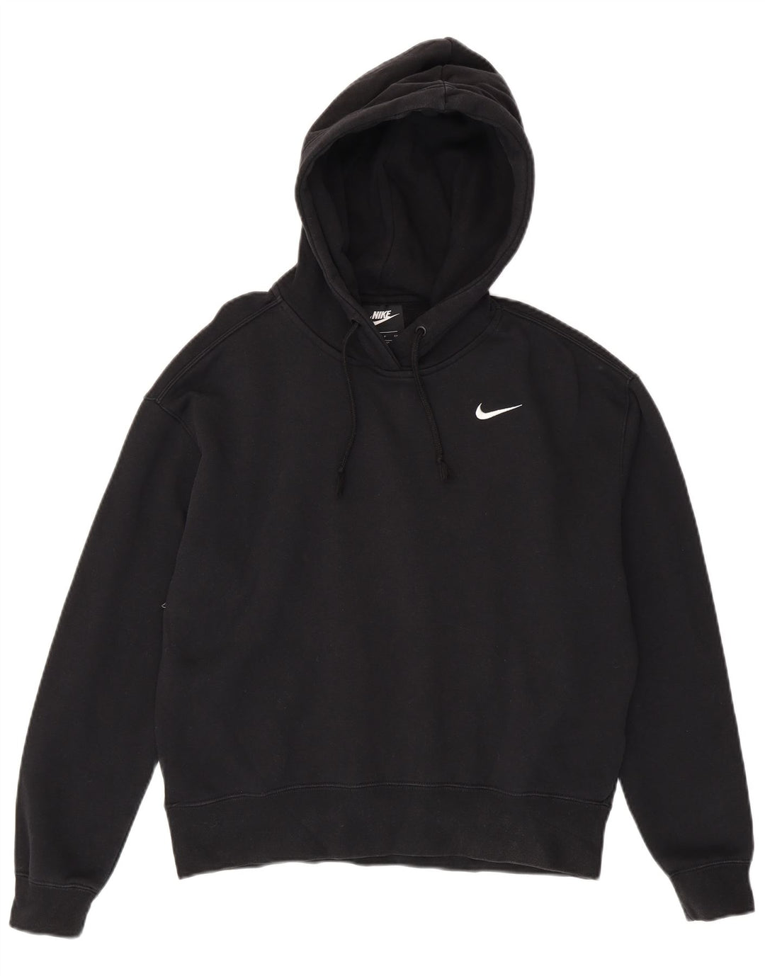 Nike Damen-Pullover mit übergroßem Kapuzenpullover, Gr. 10, Größe S, Schwarz, Baumwolle