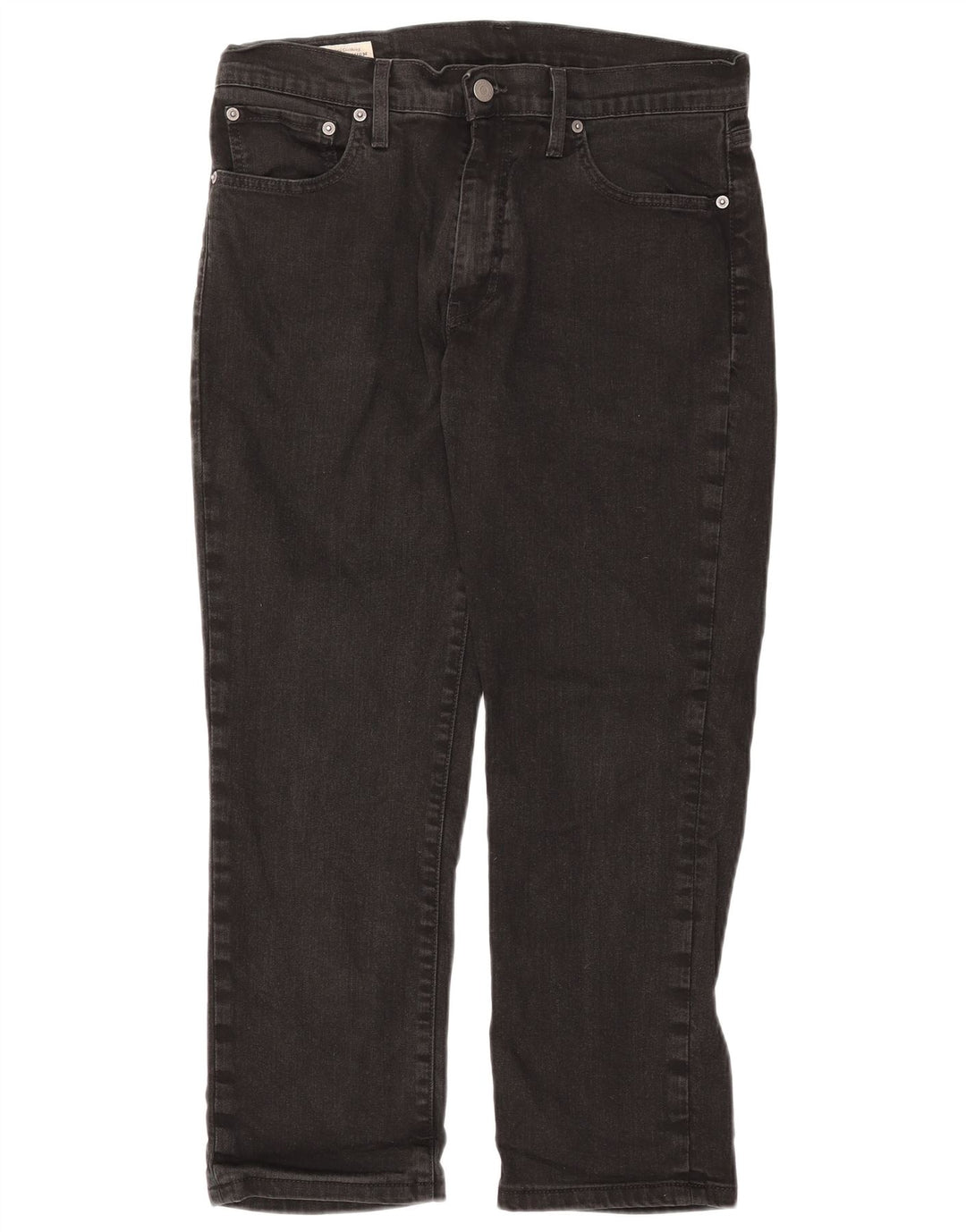 LEVI'S Mens Straight Jeans W33 L26  Black Cotton