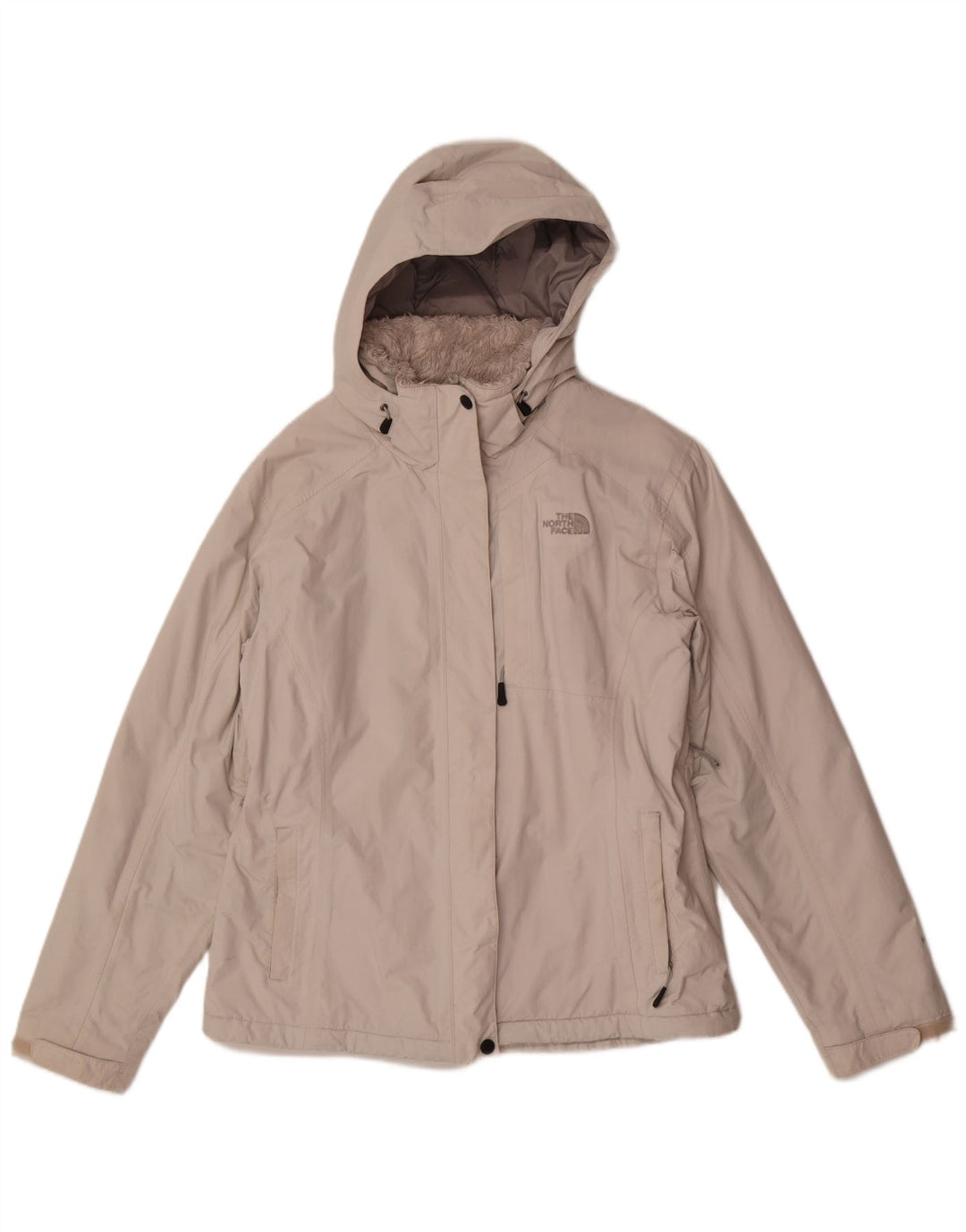 The North Face Damen-Windbreakerjacke mit Kapuze, UK 16, Größe L, grau, Polyester