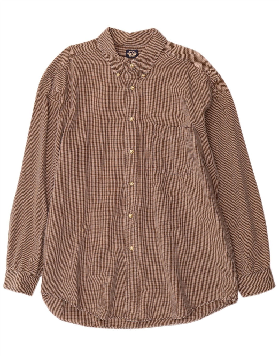 Dockers Herrenhemd XL, braun kariert, Baumwolle