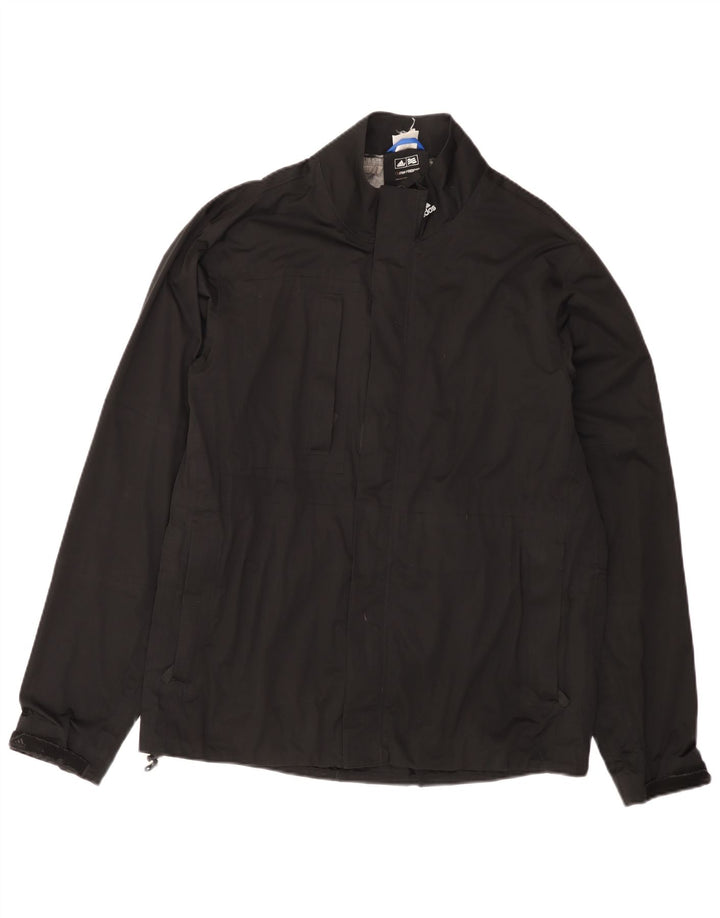 Adidas Herren Clima Proof Graphic Regenjacke UK 38 Medium Schwarz Polyester