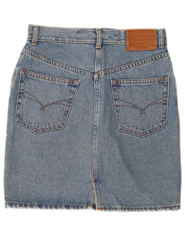Tavarner Damen Mini-Jeansrock W30 mittelblaue Baumwolle