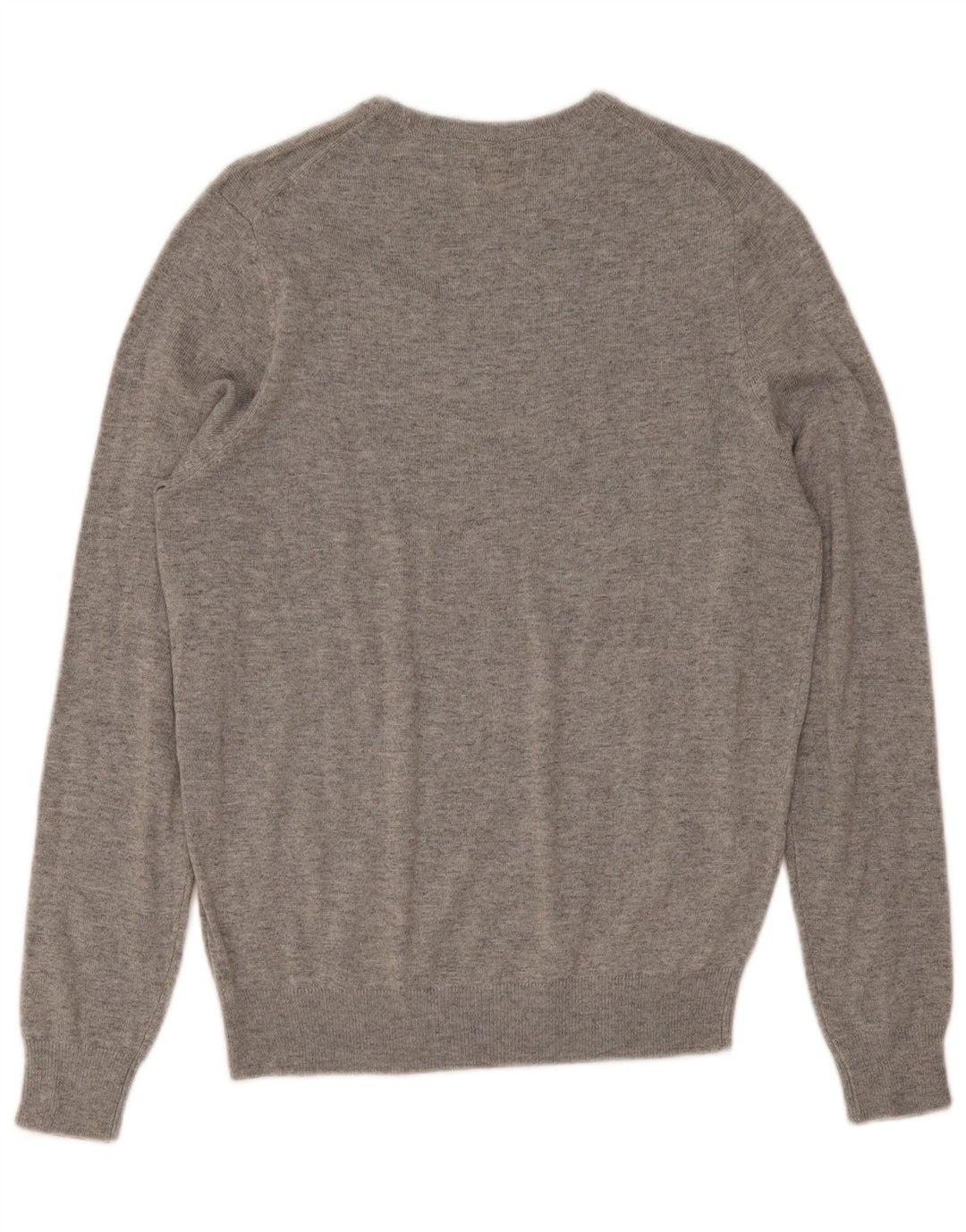 Dack's Herren-Pullover mit Rundhalsausschnitt, mittelgraues Acryl