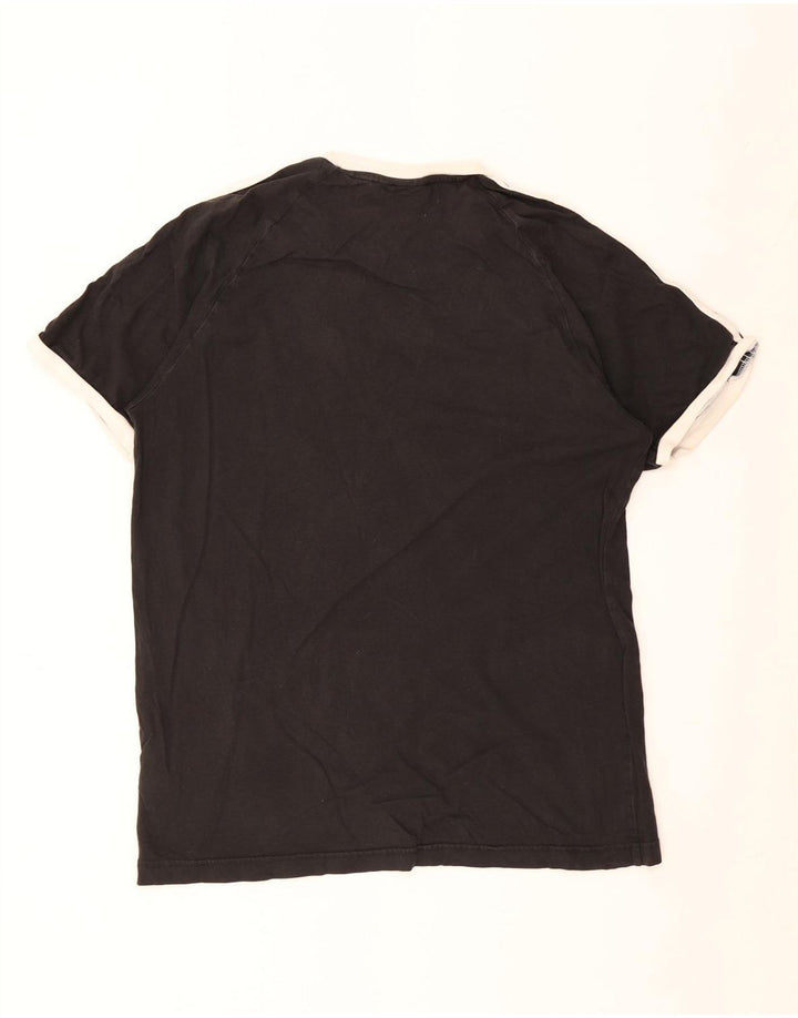 Adidas Herren T-Shirt Top Large Schwarz Baumwolle