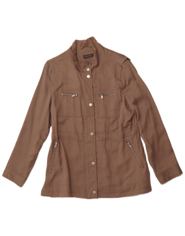 MINT VELVET Damen Utility-Jacke UK 14 Mittelbraunes Lyocell