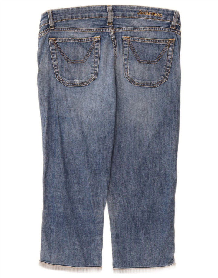 Jeckerson Damen Beach Capri Jeans W28 L19 Blaue Baumwolle