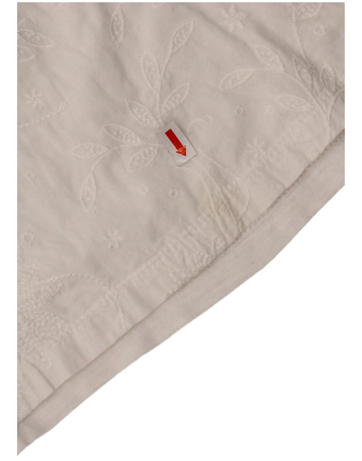 NAPAPIJRI Damen-Blusenoberteil mit 3/4-Ärmeln, Gr. 10, Größe S, weiß, geblümt