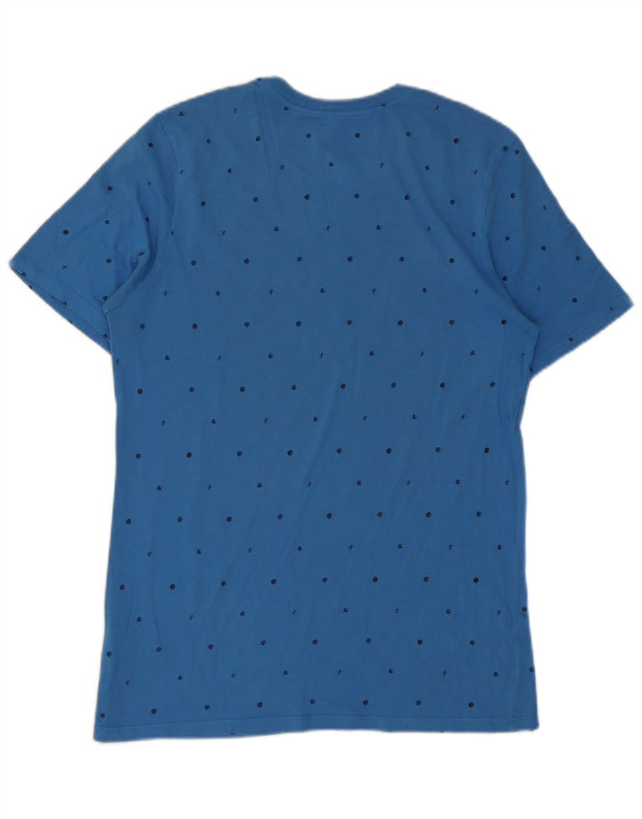 Nike Herren Athletic Cut Graphic T-Shirt-Oberteil aus mittelblau gepunkteter Baumwolle