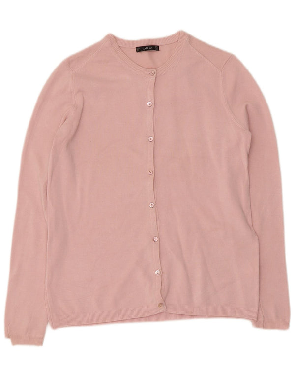 Zara Damen Strickjacke UK 12 Mittelrosa