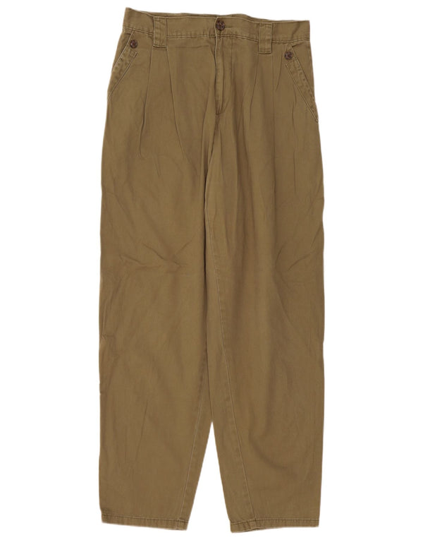 Topshop Damen Tapered Casual Hose UK 12 Medium W30 L29 Khaki Baumwolle