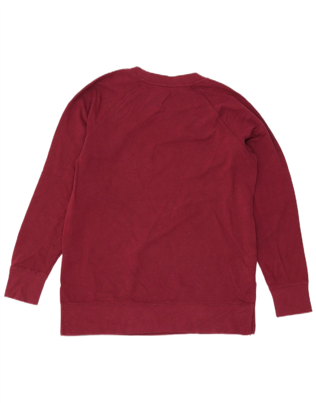 Eddie Bauer Damen-Sweatshirt-Pullover, UK 14, mittlere Burgunder-Baumwolle