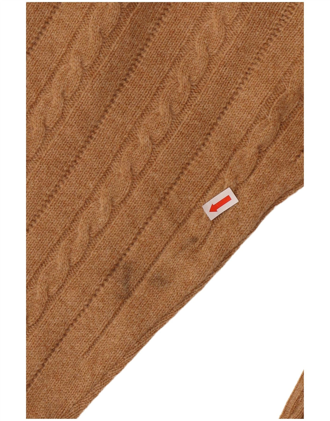 Braemar Herren-Pullover mit Rundhalsausschnitt, EU 46, XL, braune Lammwolle