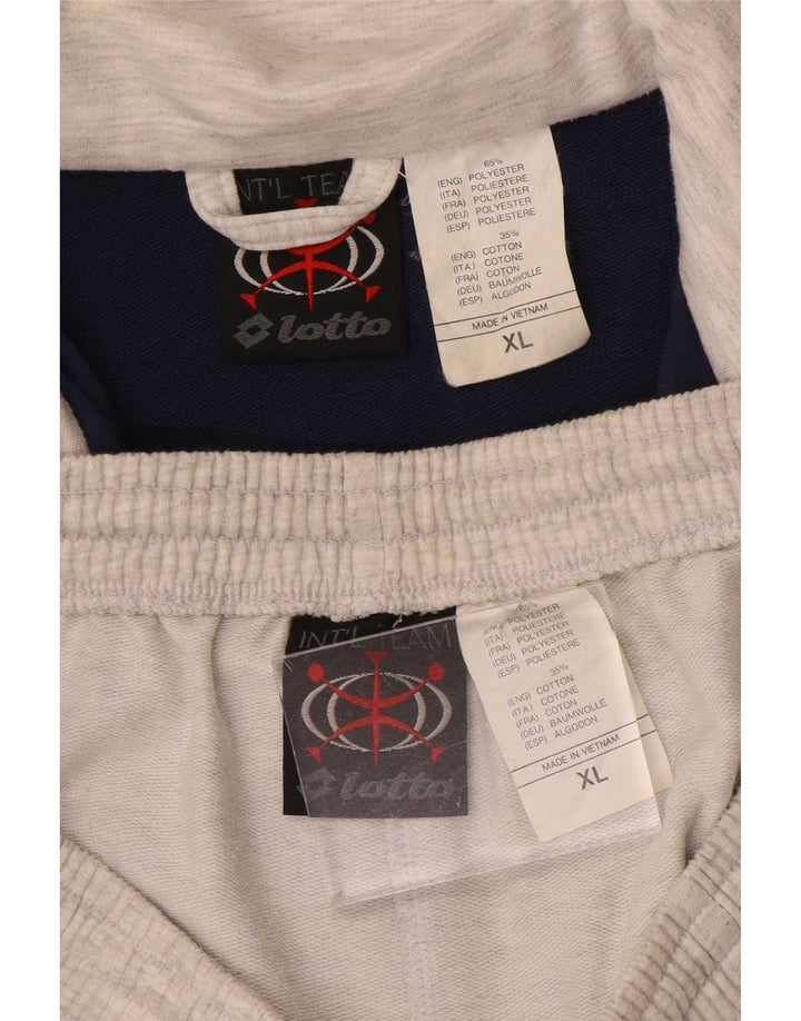 Lotto Herren-Trainingsanzug mit Grafik, XL, grau, Colourblock-Polyester