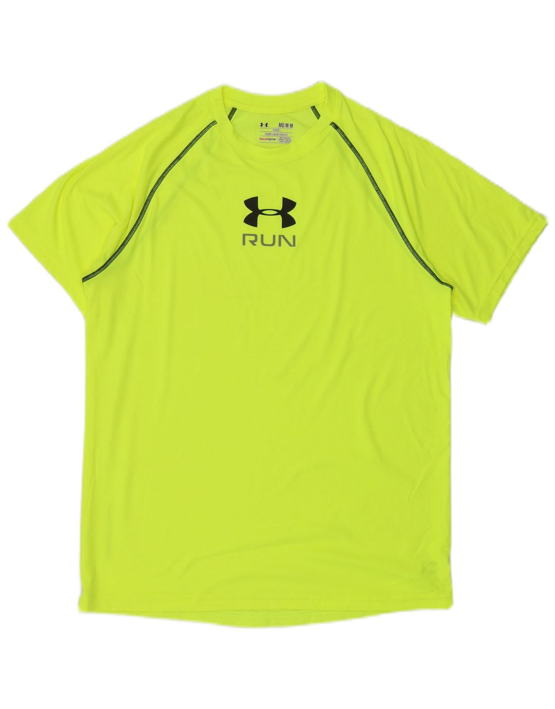 UNDER ARMOUR Herren Heat Gear Graphic T-Shirt Top Mittelgrünes Polyester