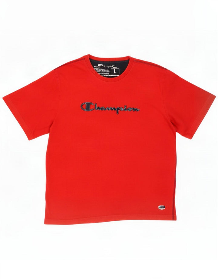 Champion Mens Graphic T-Shirt Top Large Red
