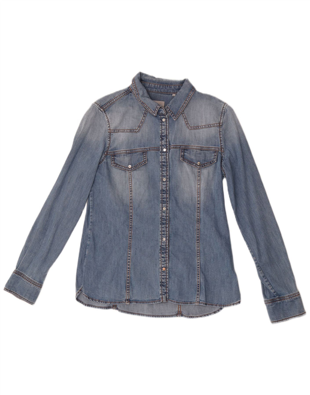 Marella Damen Jeanshemd UK 10 Small Blaue Baumwolle