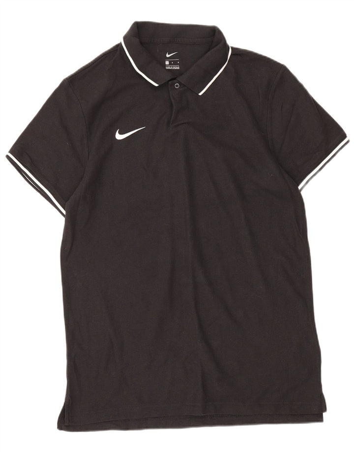NIKE Mens Polo Shirt Large Black Cotton