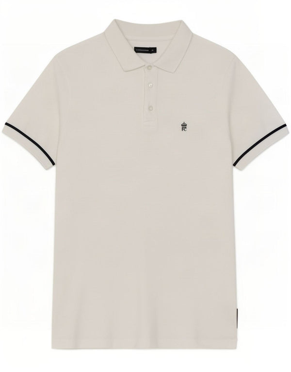 French Connection Herren-Poloshirt aus mittelweißer Baumwolle