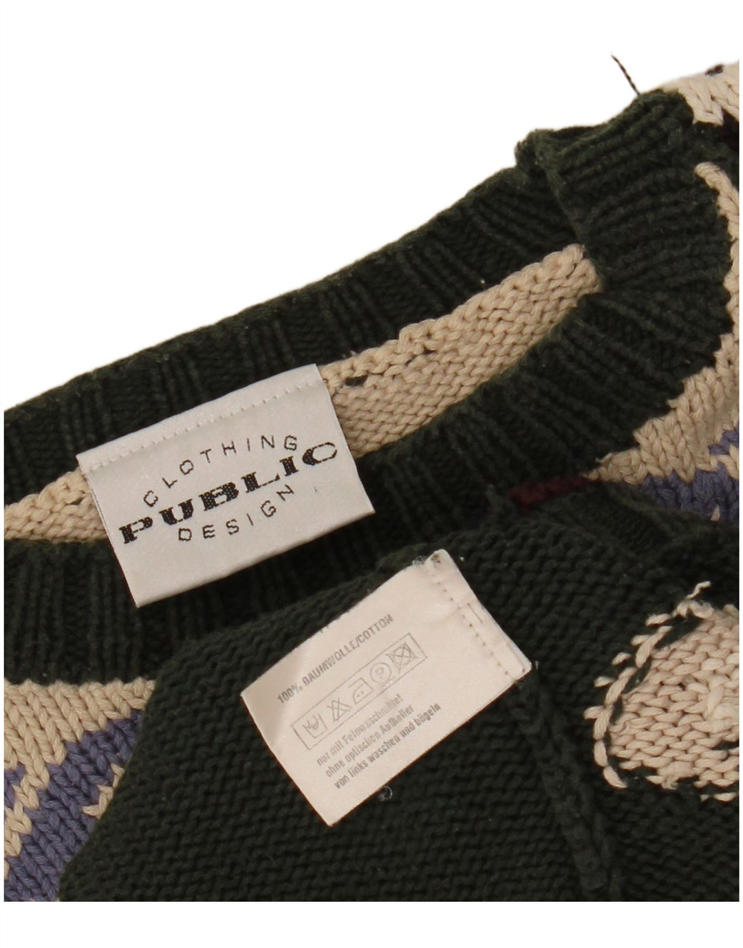 PUBLIC Damen Pullover mit Rundhalsausschnitt IT 44 Medium Mehrfarbig