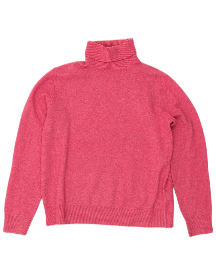 Marks & Spencer Damen-Rollkragenpullover, Gr. 10, klein, rosa meliert