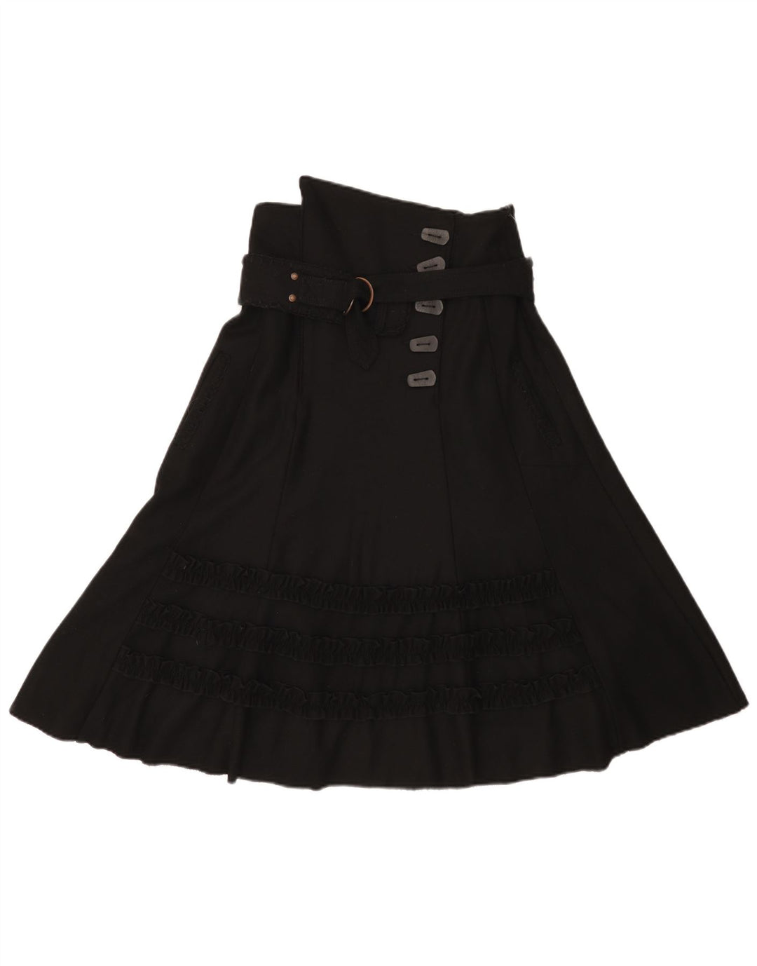 Object Damen A-Linienrock EU 38 Medium W28 Schwarze Wolle
