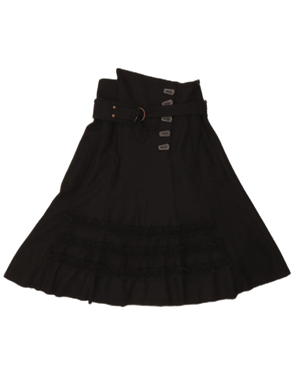 Object Damen A-Linienrock EU 38 Medium W28 Schwarze Wolle