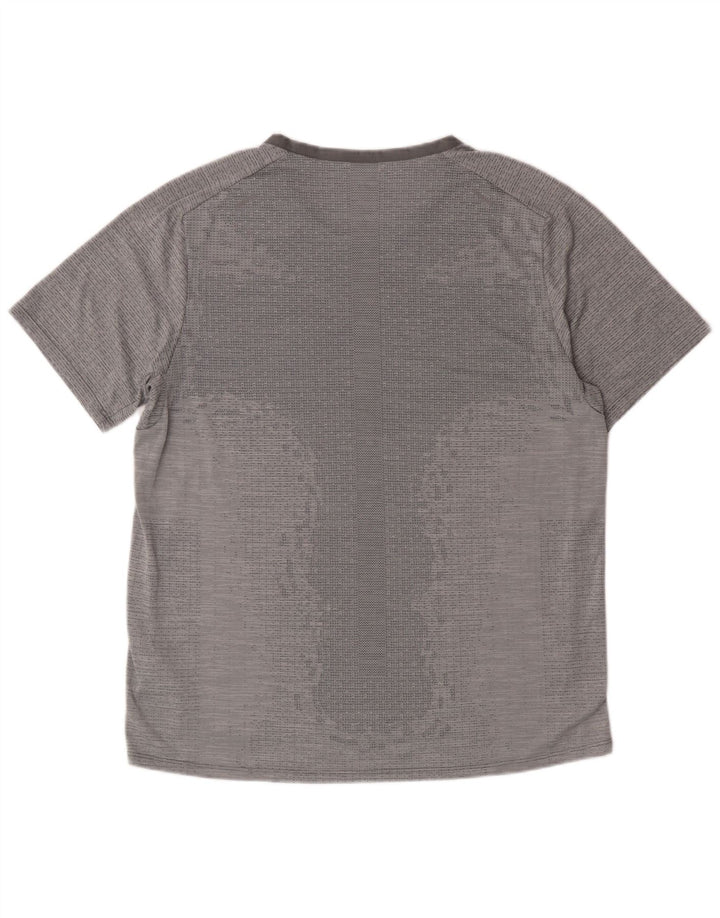 NIKE Mens Dri Fit T-Shirt Top Large Grey Polyester
