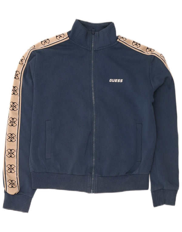 Guess Damen-Trainingsanzug-Top-Jacke, UK 14, mittleres Marineblau, Farbblock