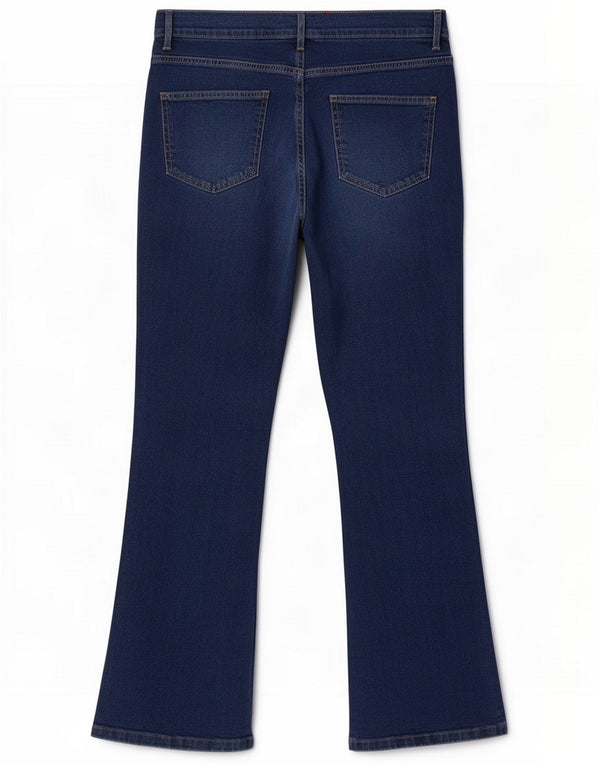Marks & Spencer Damen Slim Bootcut Jeans UK 12 Medium W30 L28 Blaue Baumwolle