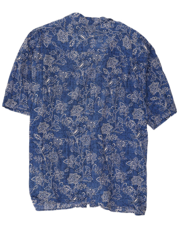 Maxfort Herren Kurzarmhemd 4XL Blau geblümt