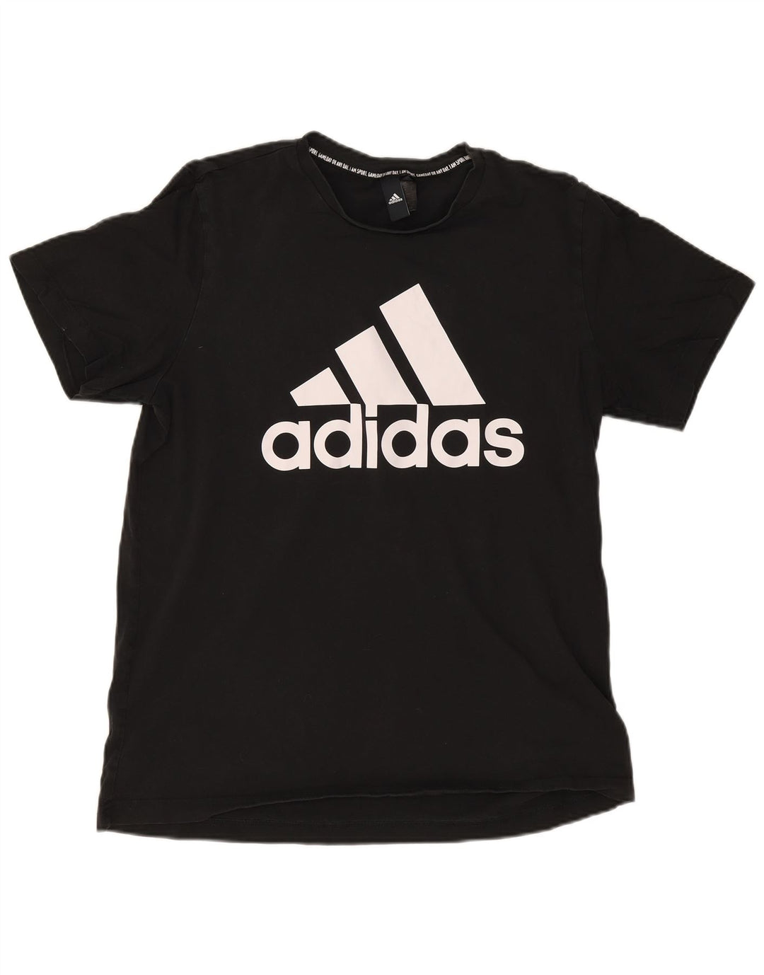 Adidas Herren Grafik T-Shirt Top Large Schwarz Baumwolle