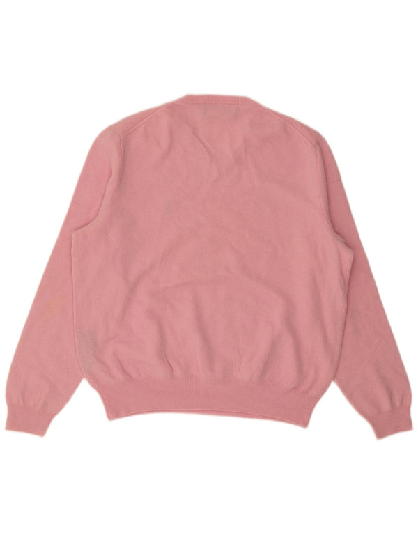 POLO RALPH LAUREN Damen-Pullover mit V-Ausschnitt, UK 16, Größe L, Rosa