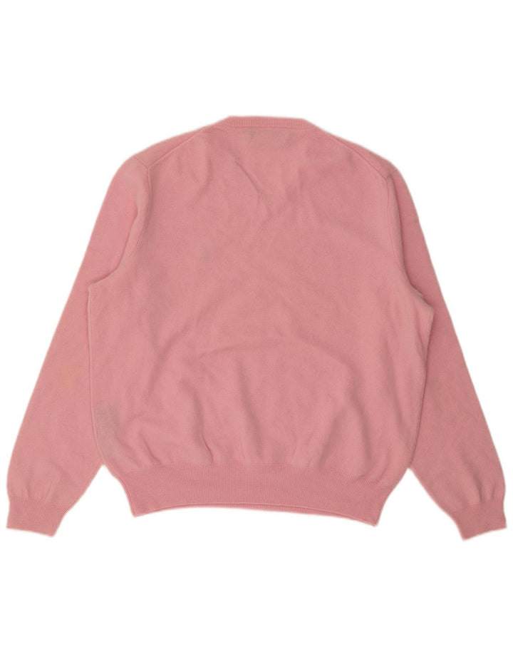POLO RALPH LAUREN Damen-Pullover mit V-Ausschnitt, UK 16, Größe L, Rosa