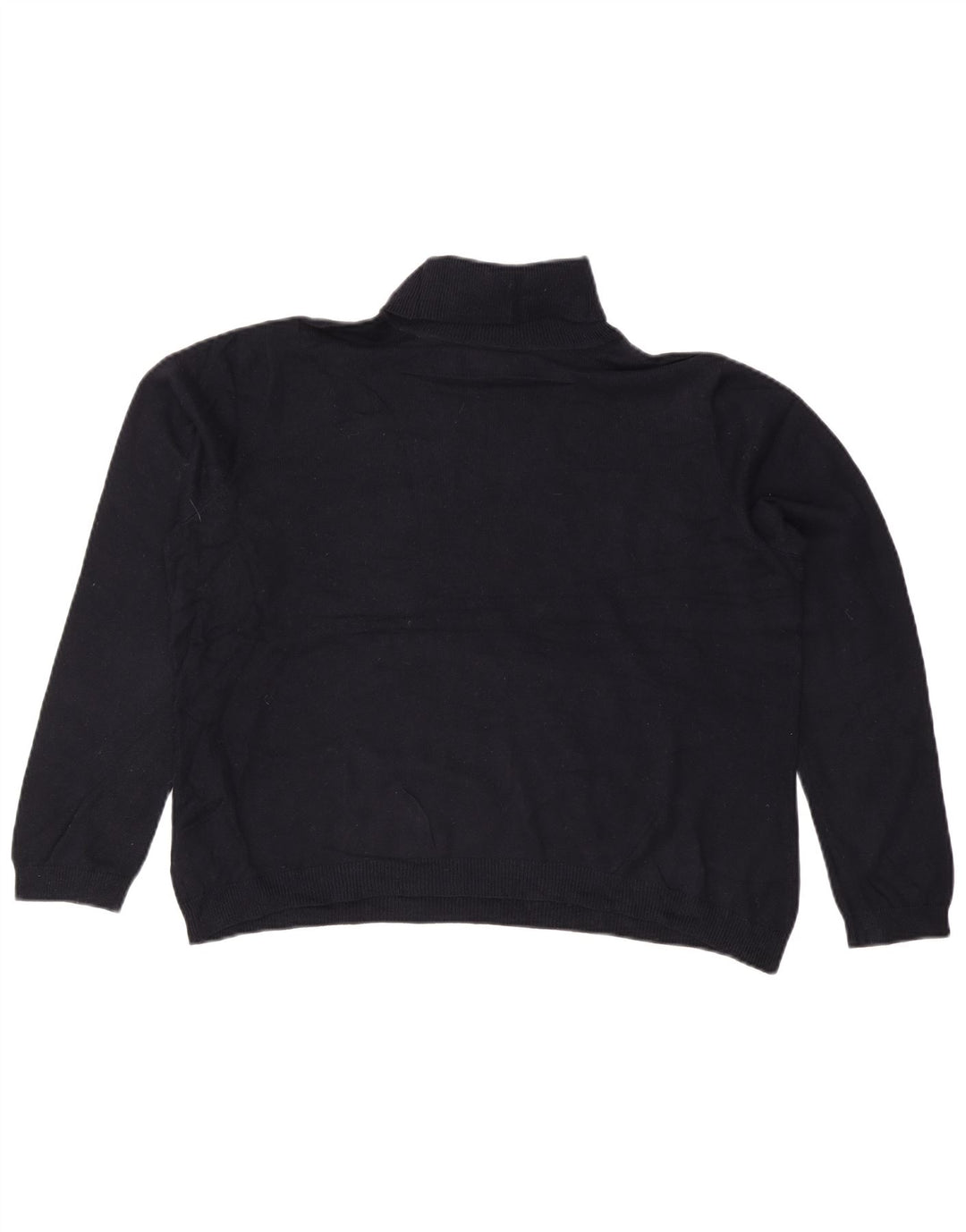 RALPH LAUREN Rollkragenpullover für Damen UK 20 2XL Marineblaue Seide