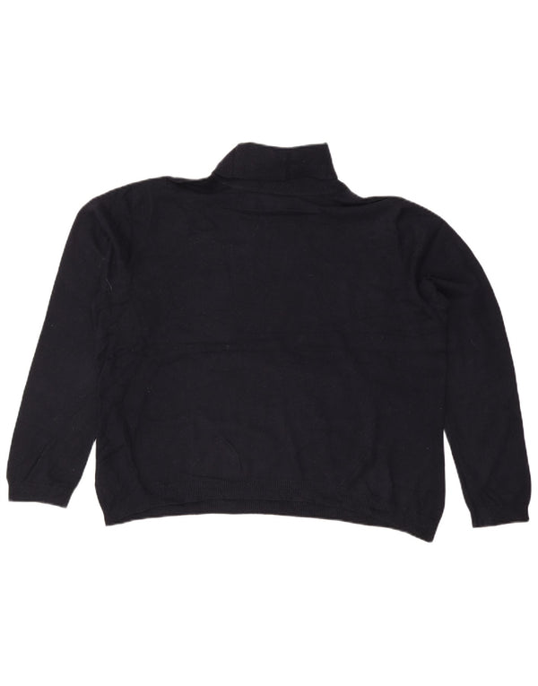 RALPH LAUREN Rollkragenpullover für Damen UK 20 2XL Marineblaue Seide