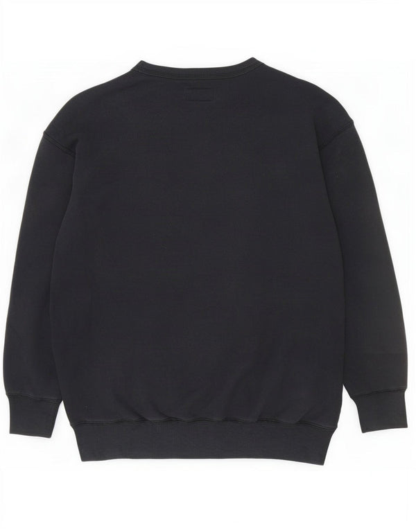 Converse Womens Oversized Sweatshirt Jumper UK 6 XS Black Cotton