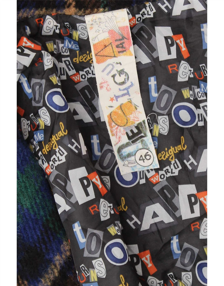 Desigual Damen Graphic Batwing Bomberjacke EU 46 XL Mehrfarbig kariert
