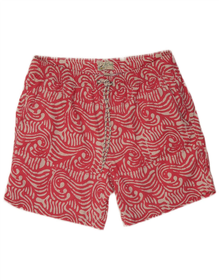 J. CREW Herren-Badeshorts aus mittelrosa Paisley-Polyamid