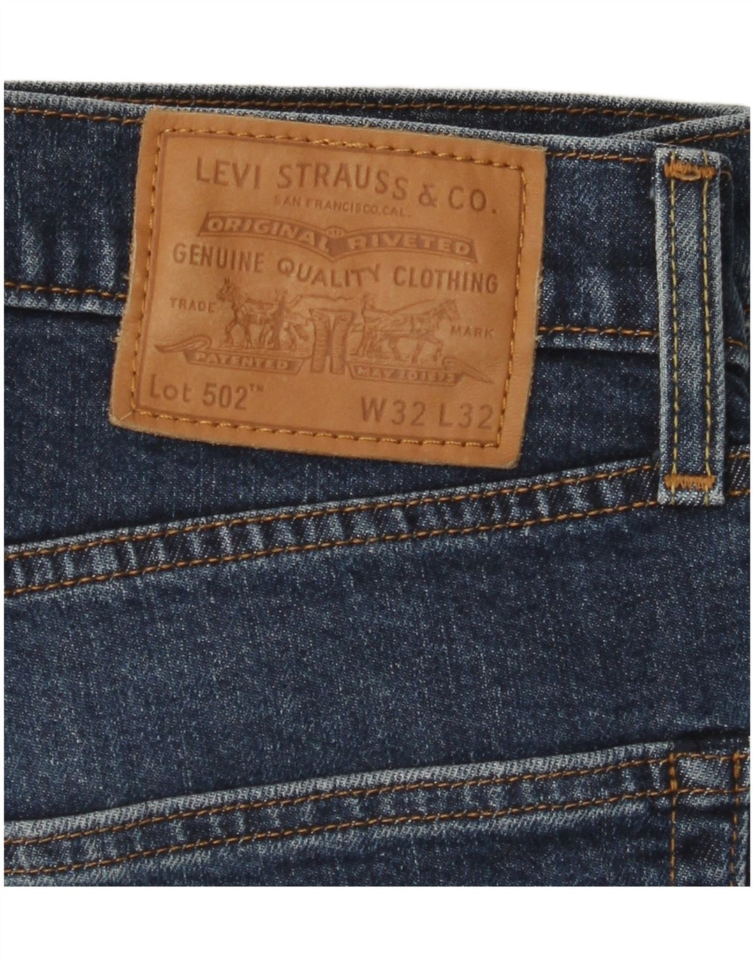 LEVI'S Herren 502 Tapered Jeans W32 L29 Blaue Baumwolle