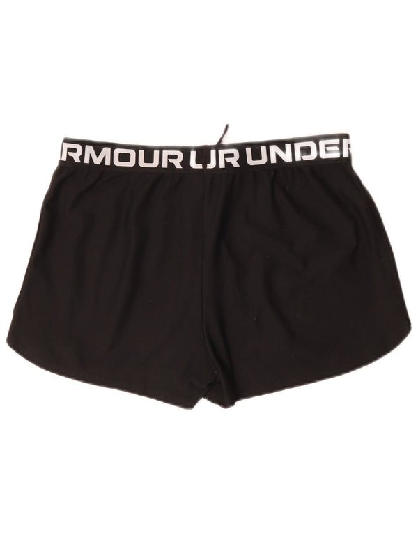 UNDER ARMOUR Grafik-Sportshorts für Mädchen, 13–14 Jahre, XL, schwarzes Polyester