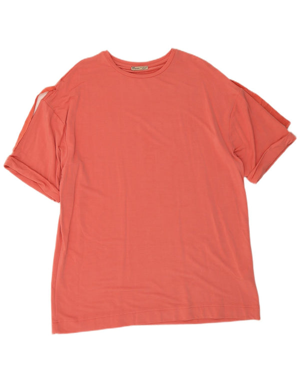 Zara Damen Tunika-Oberteil UK 10 Small Rosa Polyester