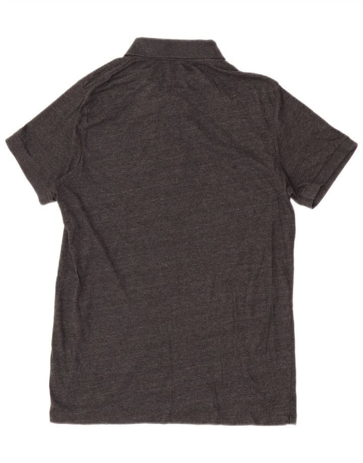 French Connection Herren-Poloshirt XL aus grau gefleckter Baumwolle